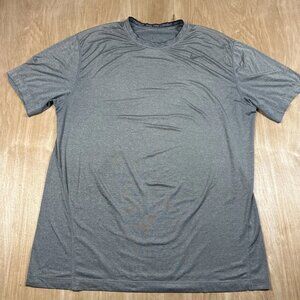 Nike Pro Combat Mens Gray Fitted Athletic Shirt Sleeve Shirt Size 2XL